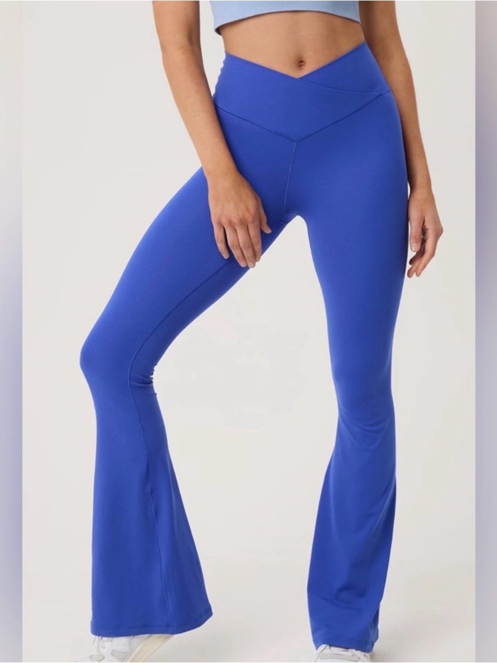 aerie High-Waist Flared Leggings in Electric Blue